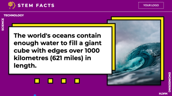 digital display designed to show STEM facts